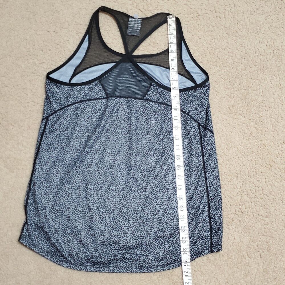 Nike Dri Fit Womens Sz Medium Leopard Racerback Tank Top Mesh Black & White - Picture 7 of 8